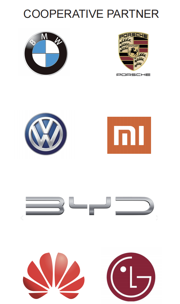 Globale Partner: BMW, Porsche, Volkswagen, Xiaomi, BYD, Huawei, LG